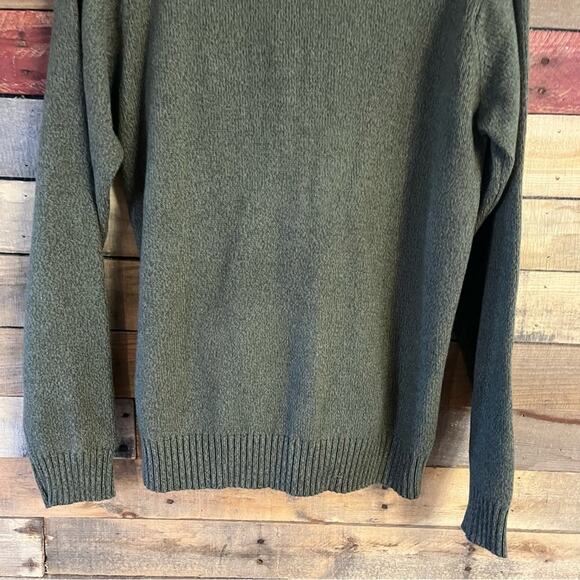 Oscar De La Renta Olive Green 1/4 Zip Sweater Size Medium - Picture 7 of 11